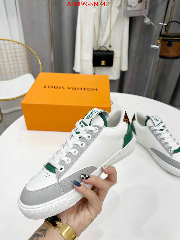 Women Shoes-LV,top perfect fake , ID: SN7421,$: 99USD