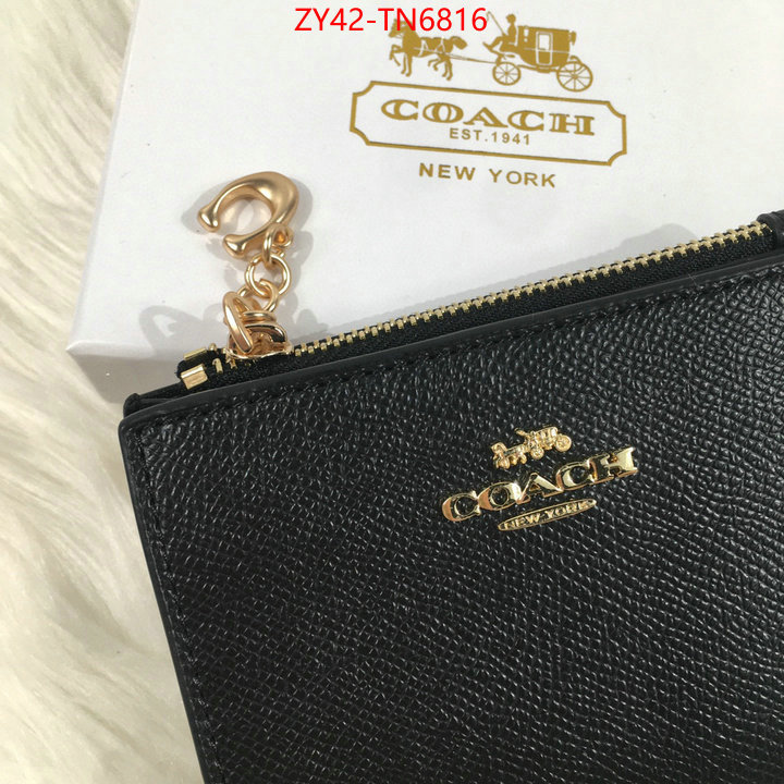 Coach Bags(4A)-Wallet,top 1:1 replica ,ID: TN6816,$: 42USD