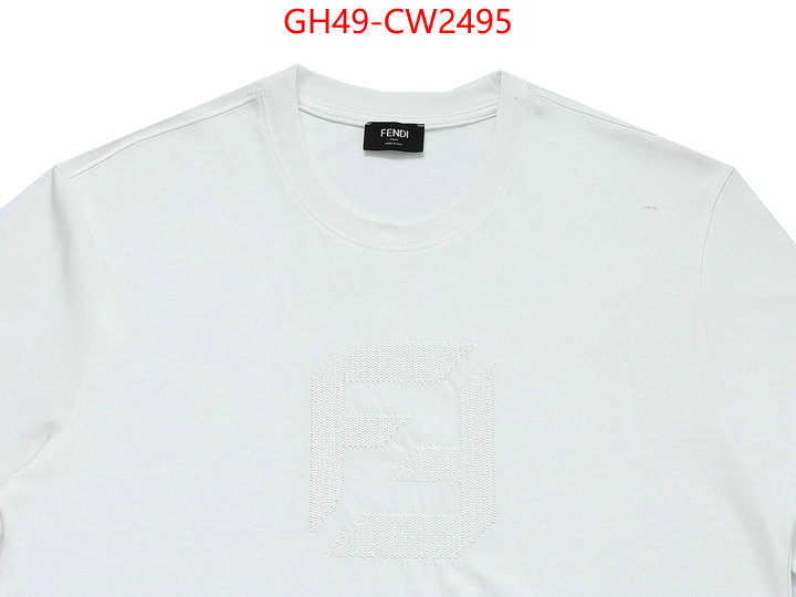 Clothing-Fendi,2023 aaaaa replica 1st copy , ID: CW2495,$: 49USD