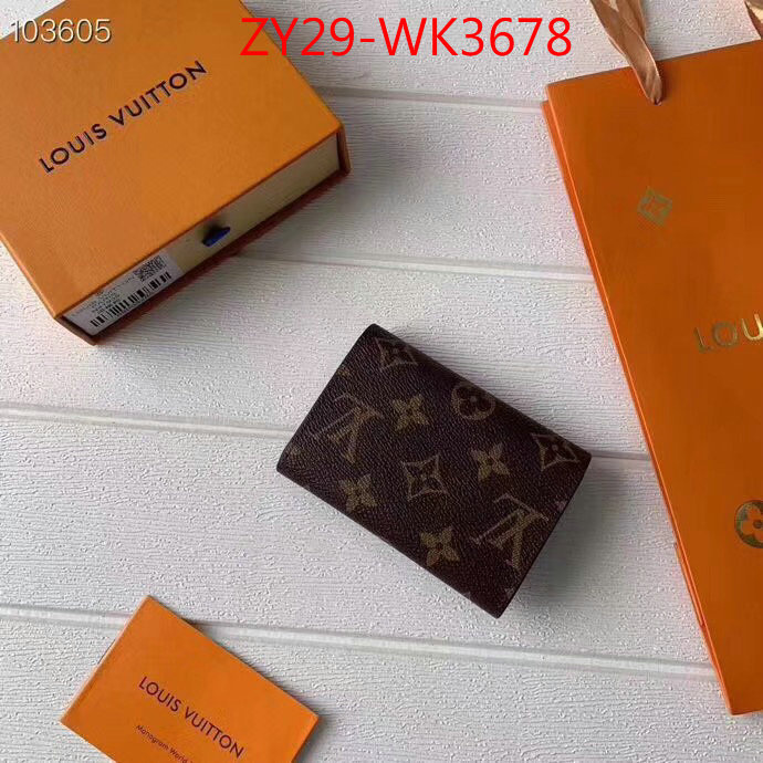 LV Bags(4A)-Wallet,ID: WK3678,$:29USD