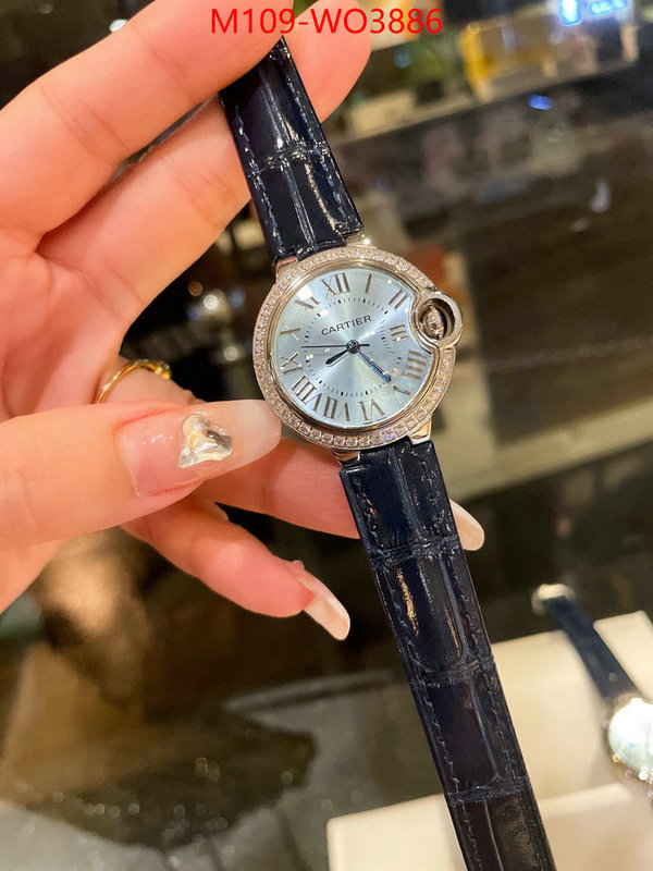 Watch(4A)-Cartier,replica 1:1 high quality , ID: WO3886,$: 109USD