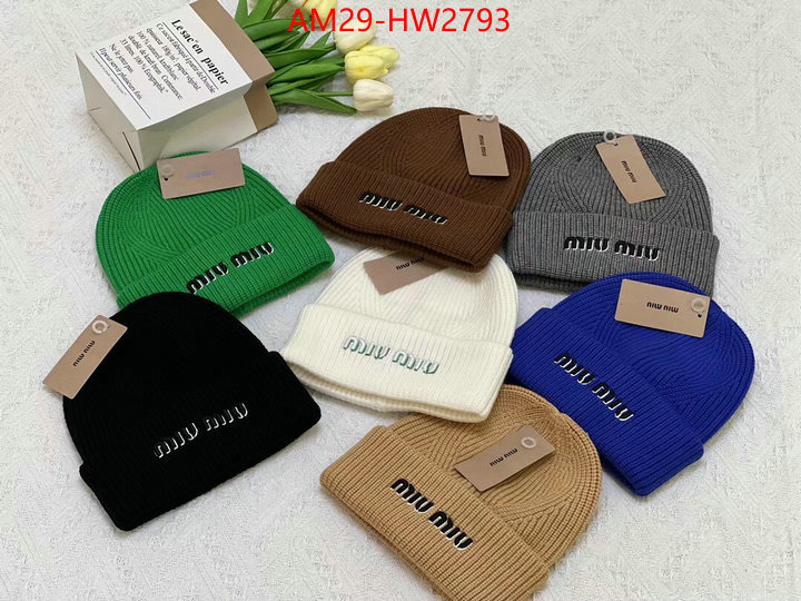 Cap (Hat)-Miu Miu,top quality designer replica , ID: HW2793,$: 29USD