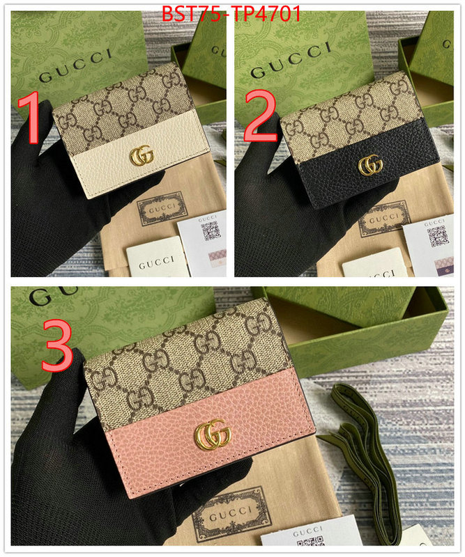 Gucci Bags(TOP)-Wallet-,ID: TP4701,$: 75USD