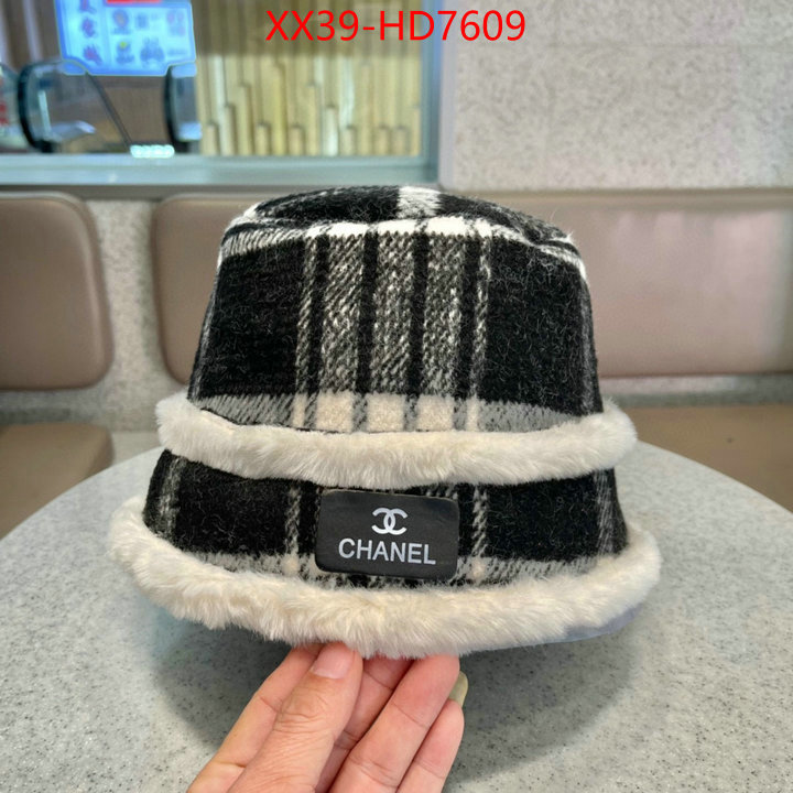 Cap (Hat)-Chanel,top fake designer , ID: HD7609,$: 39USD