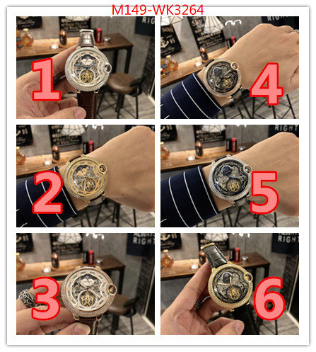 Watch(4A)-Cartier,aaaaa customize , ID: WK3264,$:149USD