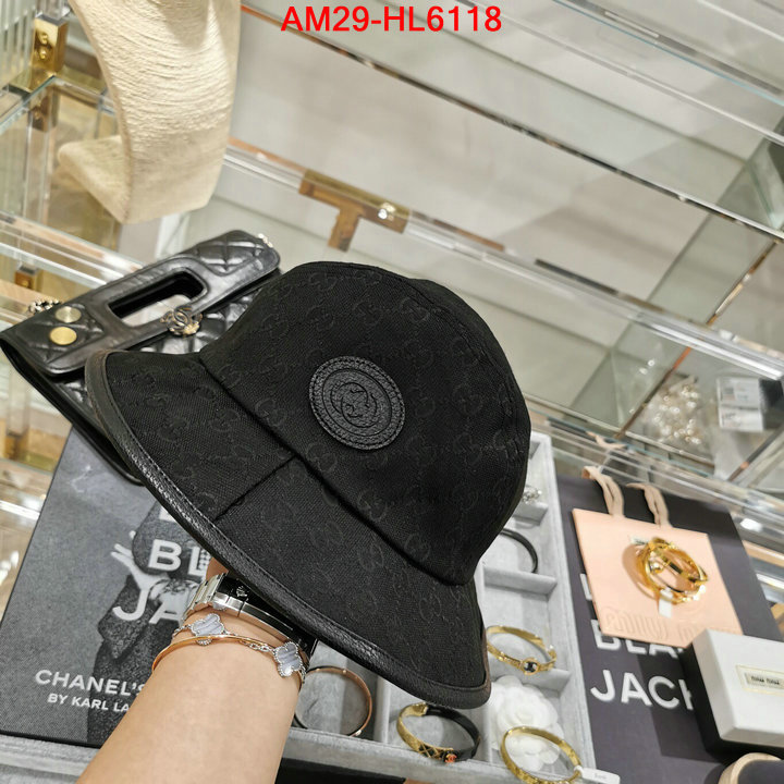 Cap (Hat)-Gucci,designer wholesale replica , ID: HL6118,$: 29USD