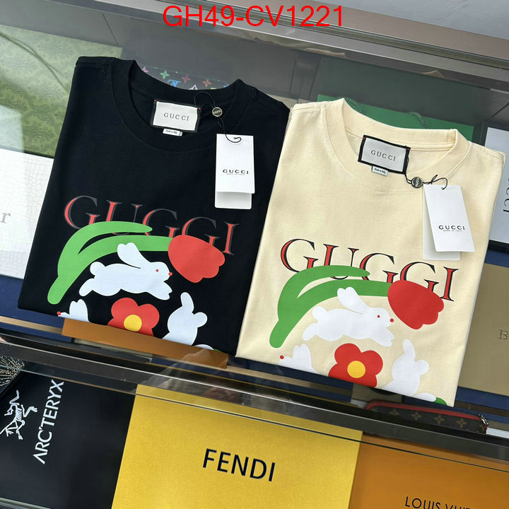 Clothing-Gucci,buy aaaaa cheap , ID: CV1221,$: 49USD