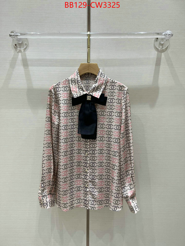 Clothing-Chanel,replica 1:1 high quality , ID: CW3325,$: 129USD