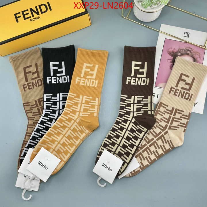 Sock-Fendi,shop the best high quality , ID: LN2604,$: 29USD