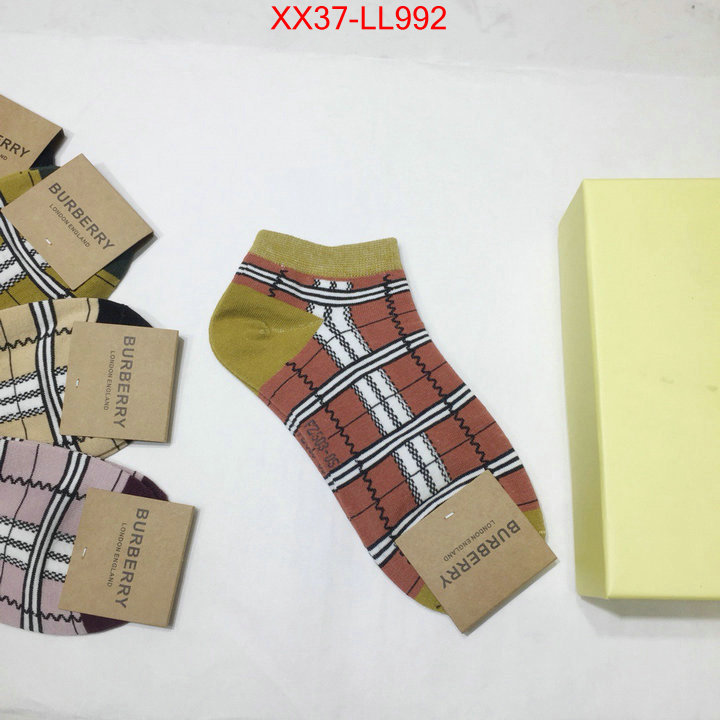 Sock-Burberry,designer 1:1 replica , ID: LL992,$:37USD