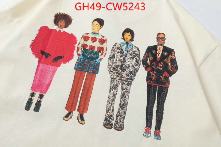Clothing-Gucci,high quality 1:1 replica , ID: CW5243,$: 49USD