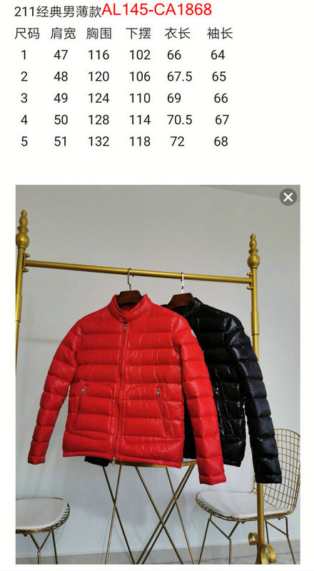 Down jacket Men-Moncler,buy high quality fake , ID: CA1868,$: 145USD