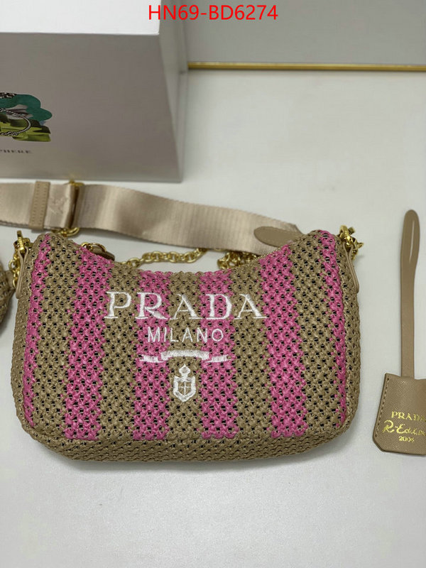 Prada Bags(4A)-Re-Edition 2005,best replica 1:1 ,ID: BD6274,$: 69USD