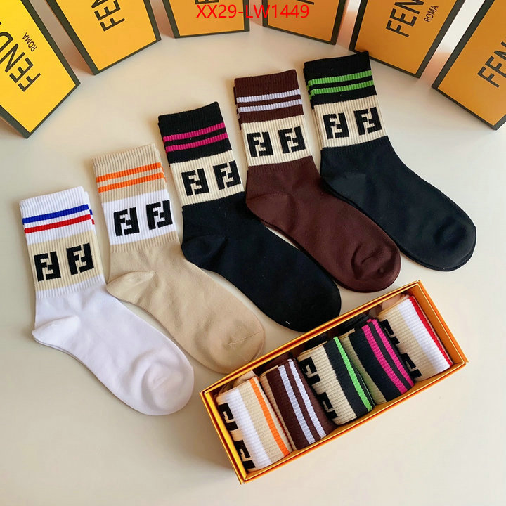 Sock-Fendi,aaaaa+ replica designer , ID: LW1449,$: 29USD