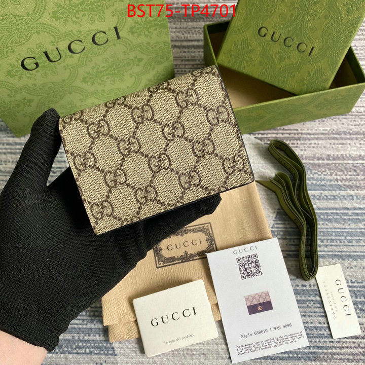 Gucci Bags(TOP)-Wallet-,ID: TP4701,$: 75USD