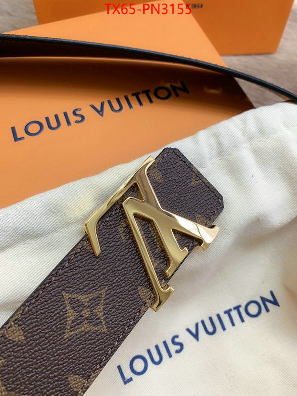 Belts-LV,shop the best high authentic quality replica , ID: PN3155,$: 65USD