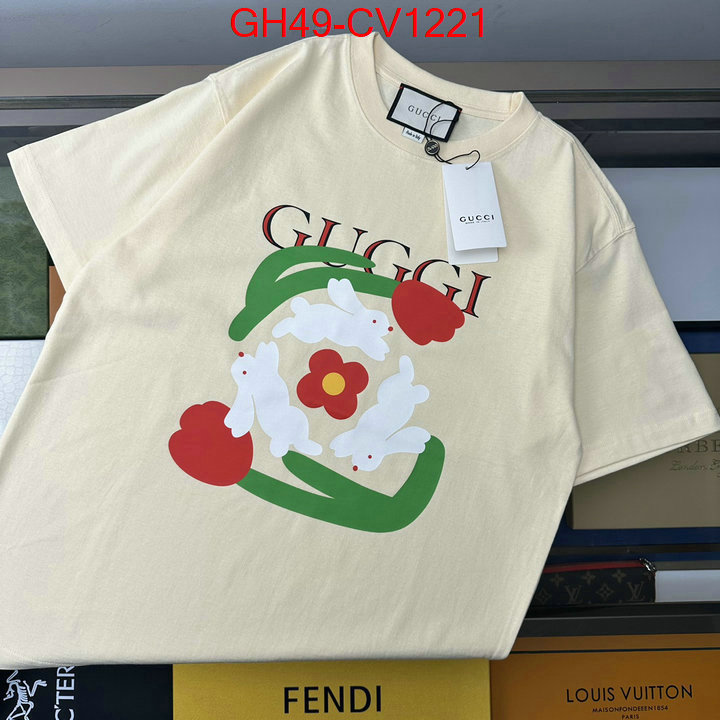 Clothing-Gucci,buy aaaaa cheap , ID: CV1221,$: 49USD