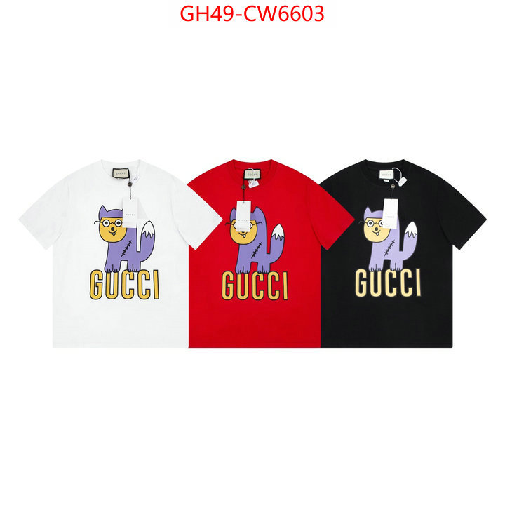 Clothing-Gucci,best luxury replica , ID: CW6603,$: 49USD