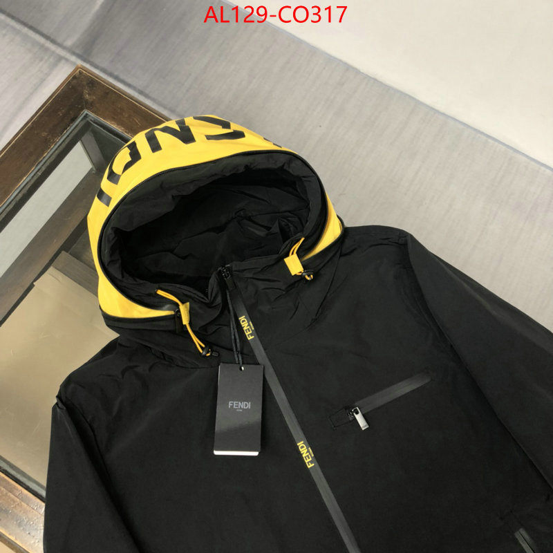 Down jacket Men-Fendi,aaaaa replica , ID: CO317,$: 129USD