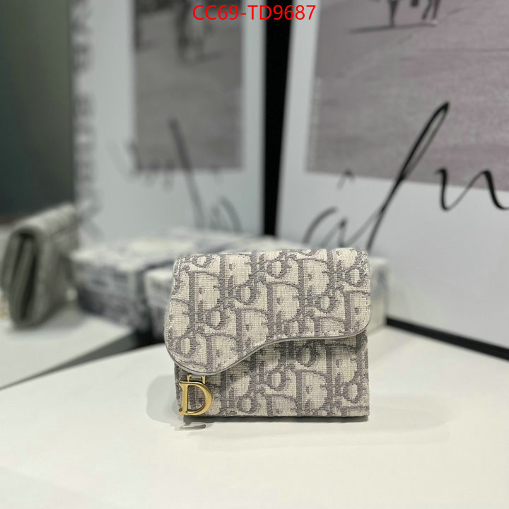 Dior Bags(TOP)-Wallet-,ID: TD9687,$: 69USD