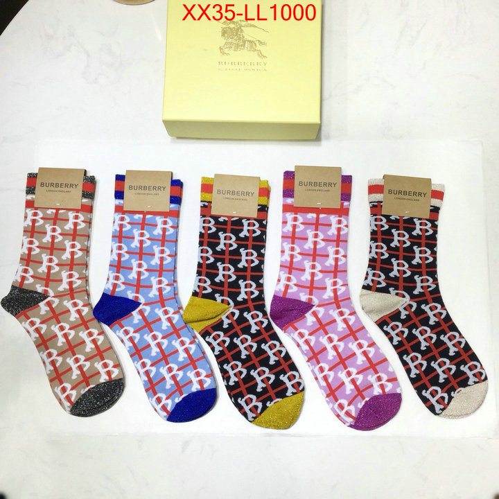 Sock-Burberry,best aaaaa , ID: LL1000,$:35USD