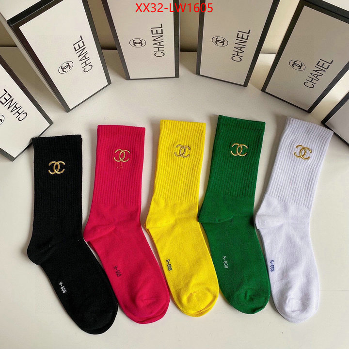 Sock-Chanel,replica 1:1 high quality , ID: LW1605,$: 32USD