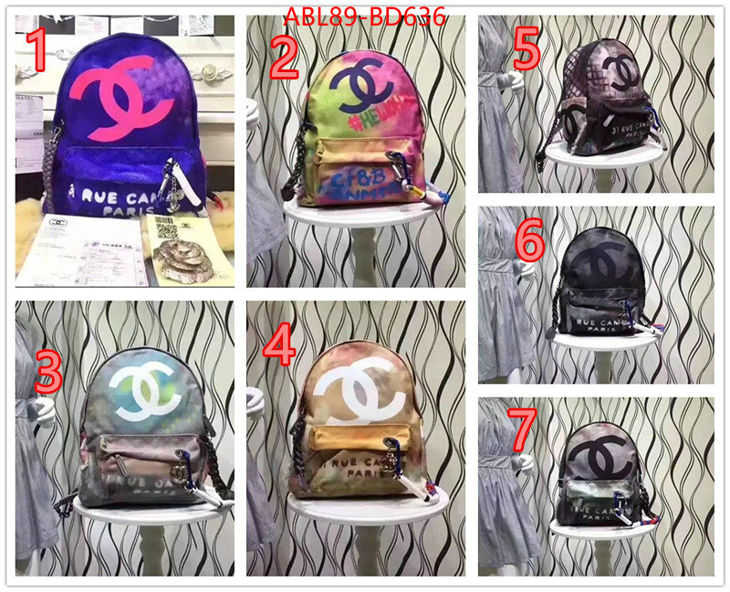 Chanel Bags(4A)-Backpack-,ID: BD636,$: 89USD