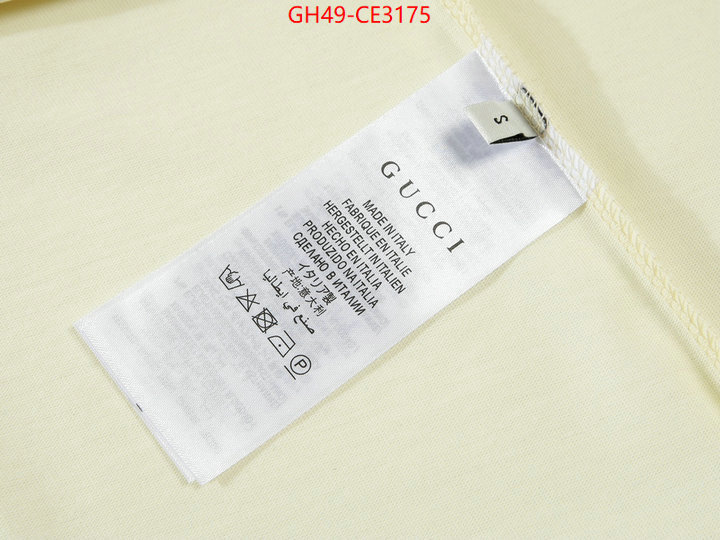 Clothing-Gucci,replica aaaaa designer , ID: CE3175,$: 49USD