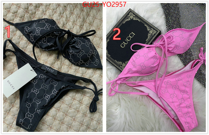 Swimsuit-GUCCI,luxury fake , ID: YO2957,$: 25USD