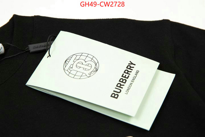Clothing-Burberry,wholesale sale , ID: CW2728,$: 49USD