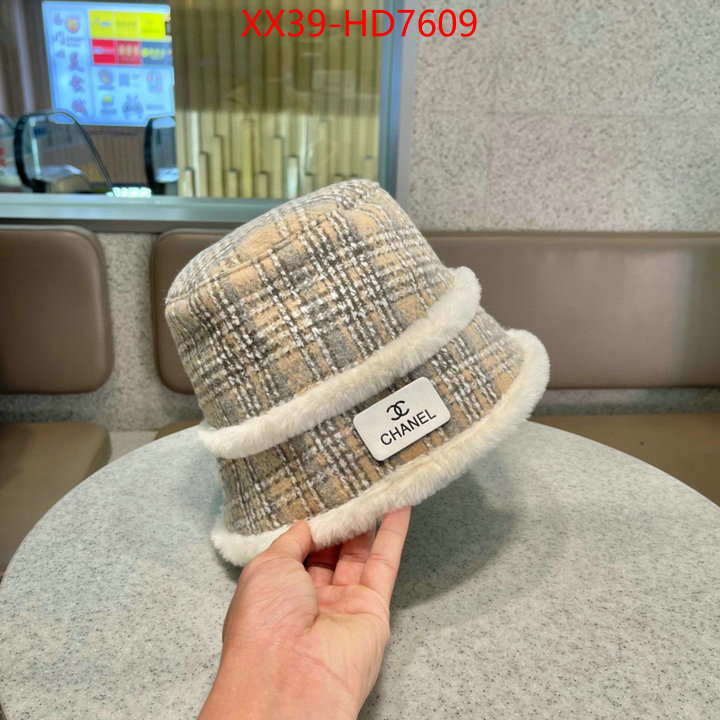 Cap (Hat)-Chanel,top fake designer , ID: HD7609,$: 39USD