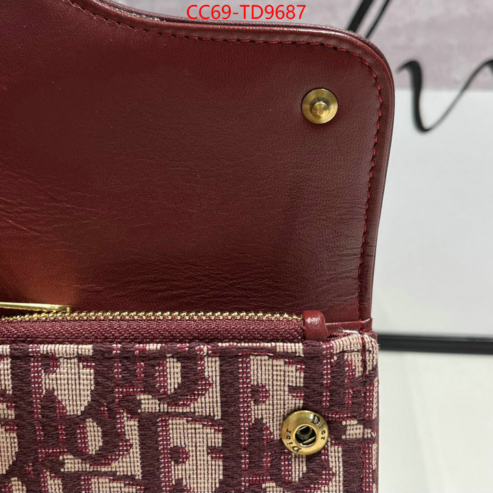 Dior Bags(TOP)-Wallet-,ID: TD9687,$: 69USD