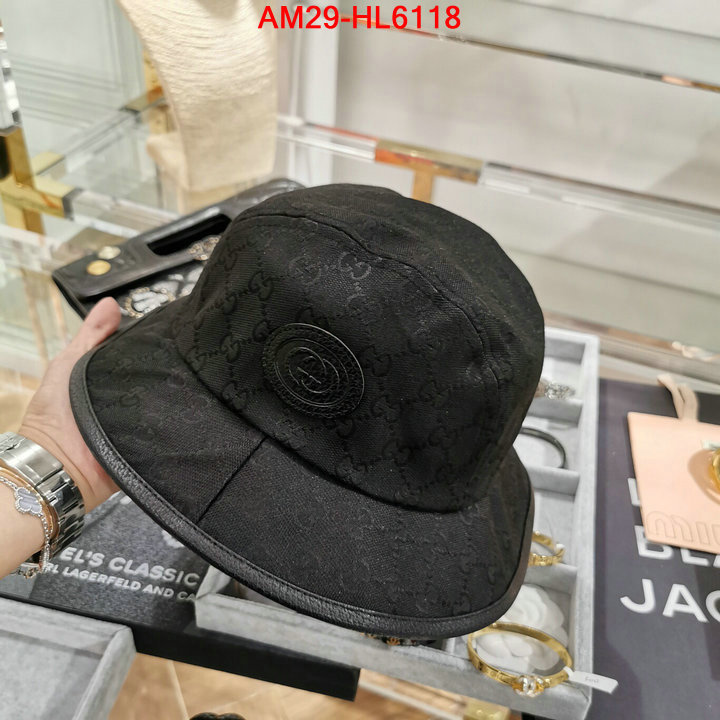 Cap (Hat)-Gucci,designer wholesale replica , ID: HL6118,$: 29USD