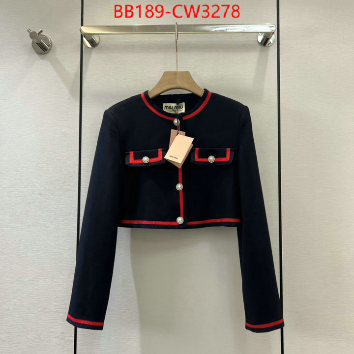 Clothing-MIU MIU,cheap replica designer , ID: CW3278,$: 189USD