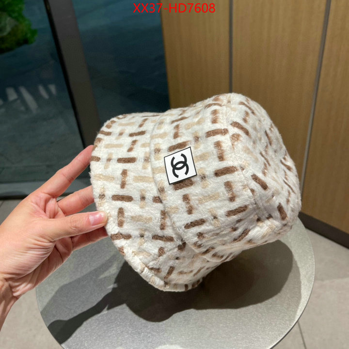 Cap (Hat)-Chanel,high quality designer , ID: HD7608,$: 37USD