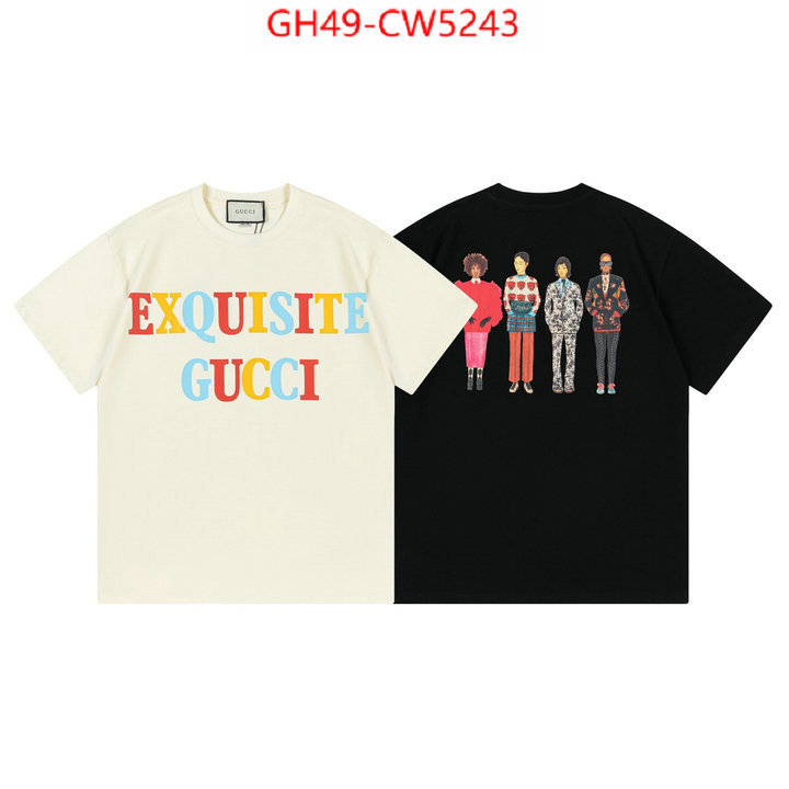 Clothing-Gucci,high quality 1:1 replica , ID: CW5243,$: 49USD