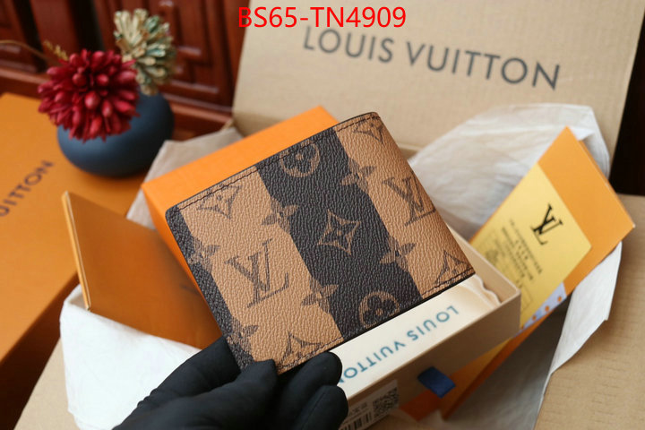 LV Bags(TOP)-Wallet,ID: TN4909,$: 65USD