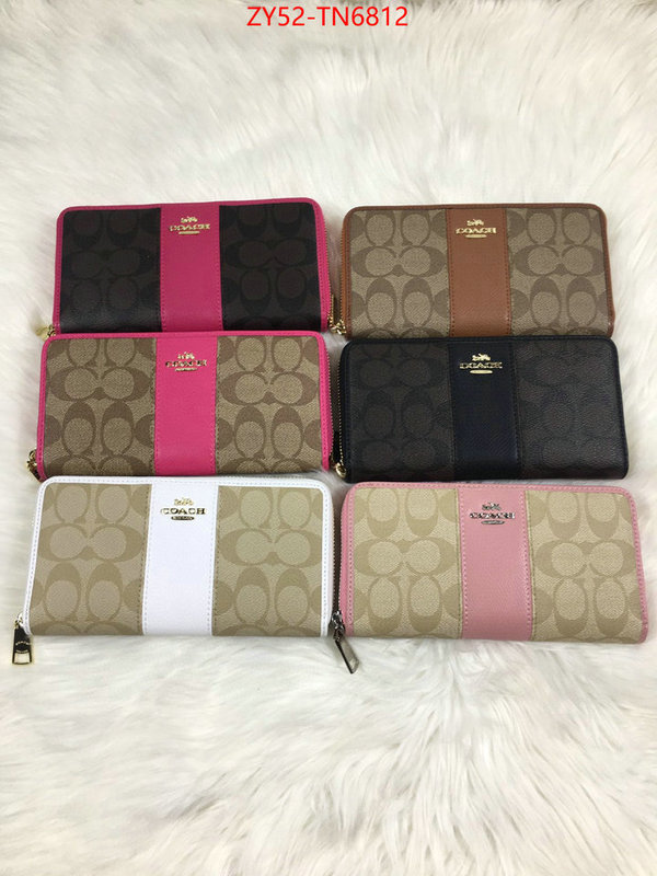 Coach Bags(4A)-Wallet,best capucines replica ,ID: TN6812,$: 52USD