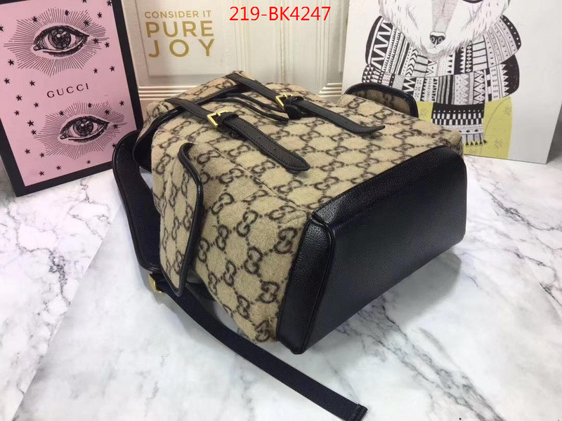 Gucci Bags(TOP)-Backpack-,aaaaa+ class replica ,ID: BK4247,$: 219USD