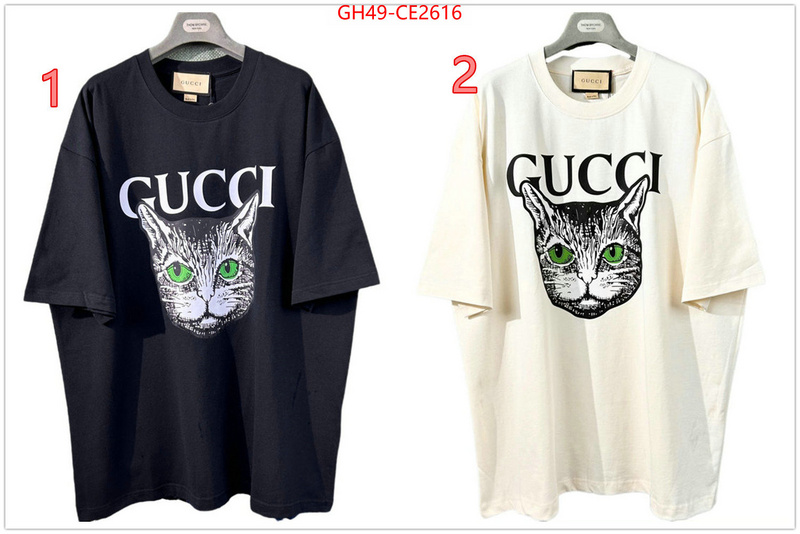 Clothing-Gucci,2023 replica wholesale cheap sales online , ID: CE2616,$: 49USD