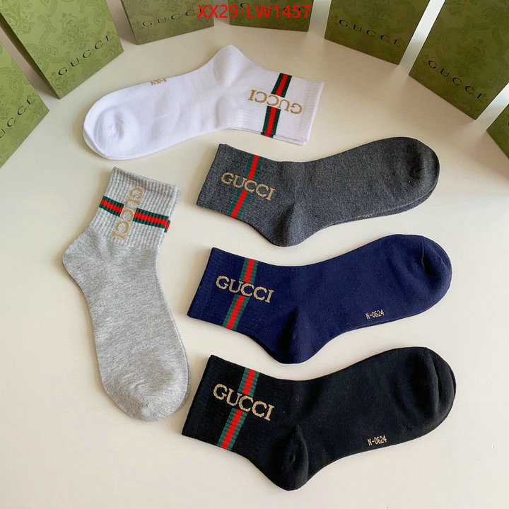 Sock-Gucci,we provide top cheap aaaaa , ID: LW1457,$: 29USD