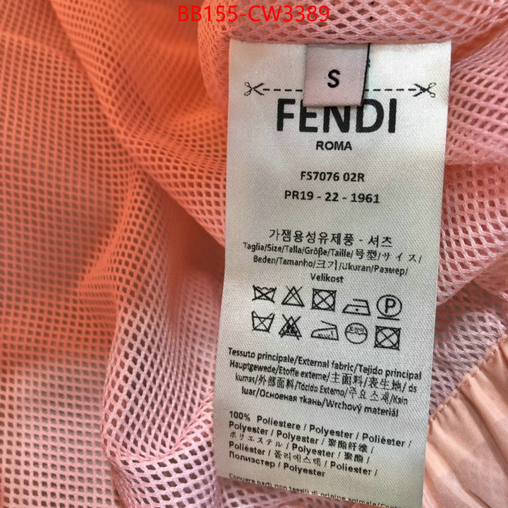 Clothing-Fendi,where quality designer replica , ID: CW3389,$: 155USD