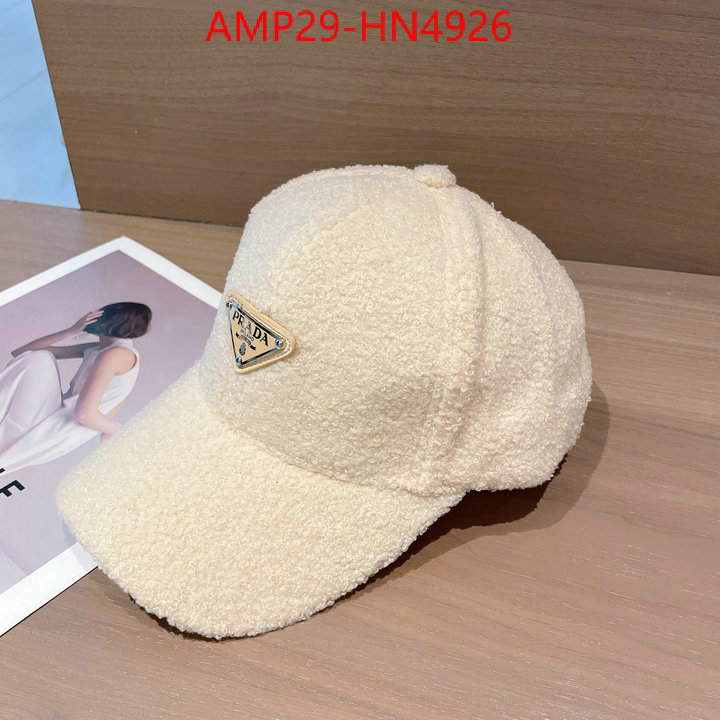 Cap (Hat)-Prada,2023 aaaaa replica 1st copy , ID: HN4926,$: 29USD