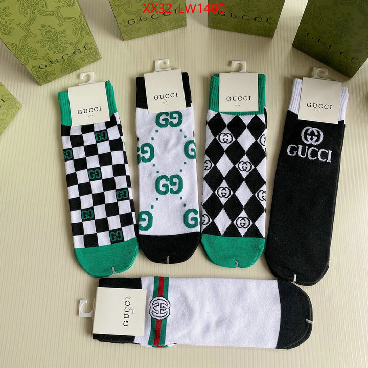 Sock-Gucci,shop the best high quality , ID: LW1480,$: 32USD