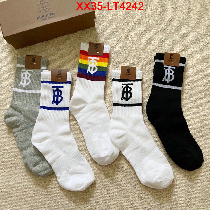 Sock-Burberry,what is a 1:1 replica , ID: LT4242,$: 35USD