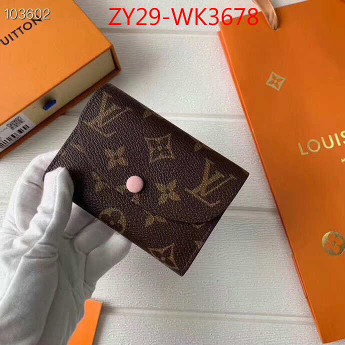 LV Bags(4A)-Wallet,ID: WK3678,$:29USD