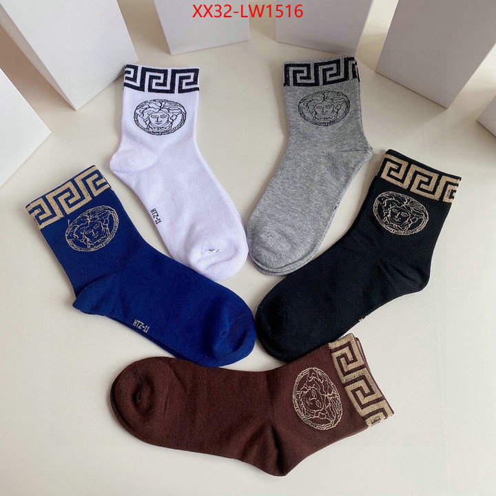 Sock-Versace,best quality designer , ID: LW1516,$: 32USD