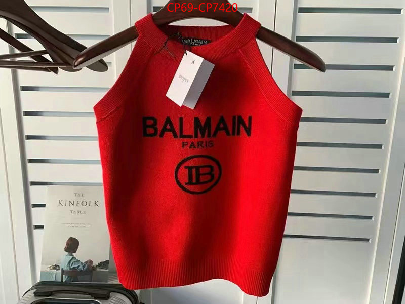 Clothing-Balmain,replica aaaaa+ designer , ID: CP7420,$: 69USD