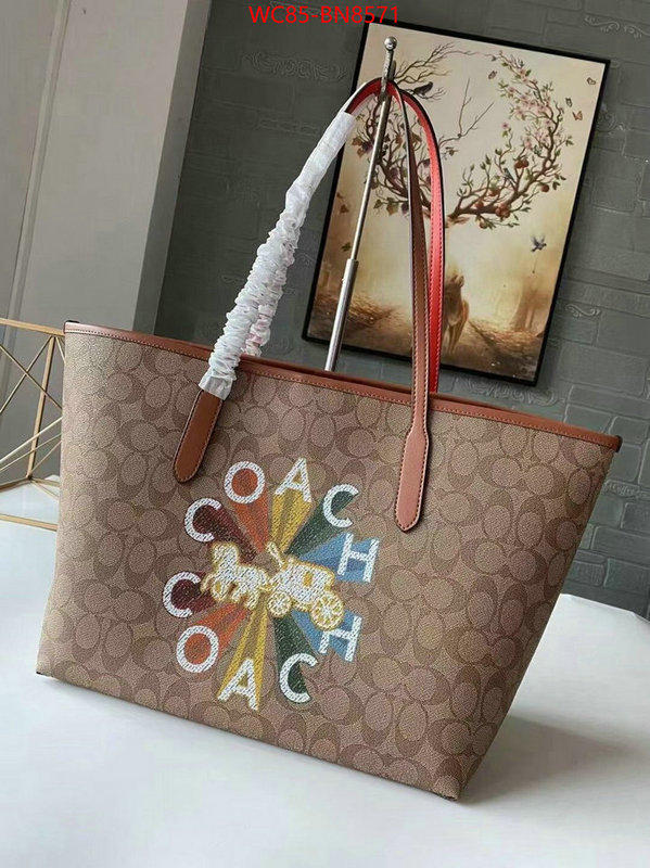 Coach Bags(4A)-Tote-,found replica ,ID: BN8571,$: 85USD