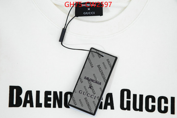 Clothing-Gucci,replica 1:1 , ID: CW2597,$: 75USD